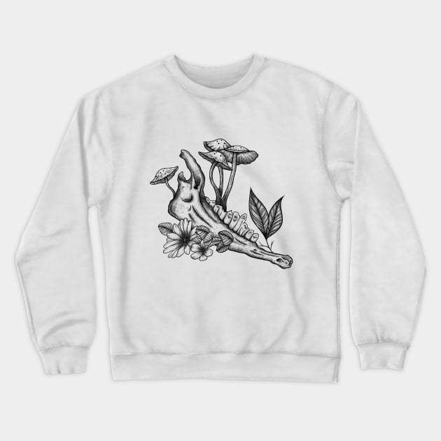 Animal Jaw Bone Design Crewneck Sweatshirt by AchillesHelios